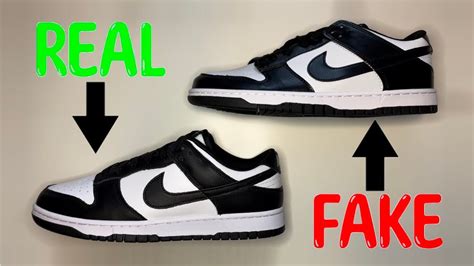 nike dunk high black and white real vs fake|REAL VS FAKE! NIKE DUNK BLACK/WHITE (PANDA) .